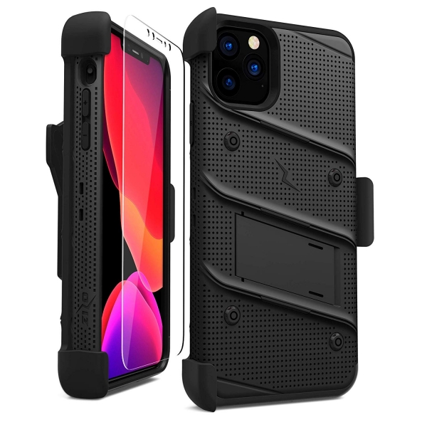 Zizo Apple iPhone 11 Pro Bolt Serisi Klf (MIL-STD-810G)-Black