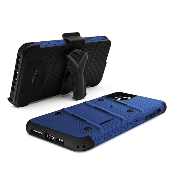 Zizo Apple iPhone 11 Pro Max Bolt Serisi Klf (MIL-STD-810G)-Blue