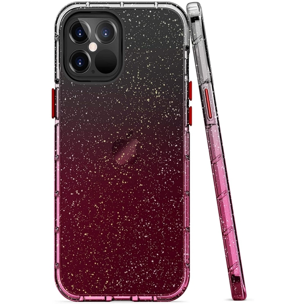 Zizo Apple iPhone 12 Pro Max Surge Klf-Pink Glitter