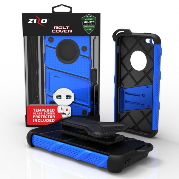 Zizo iPhone 5S / SE / 5C Bolt Serisi Klf (Mil-STD-810G)-Blue Black