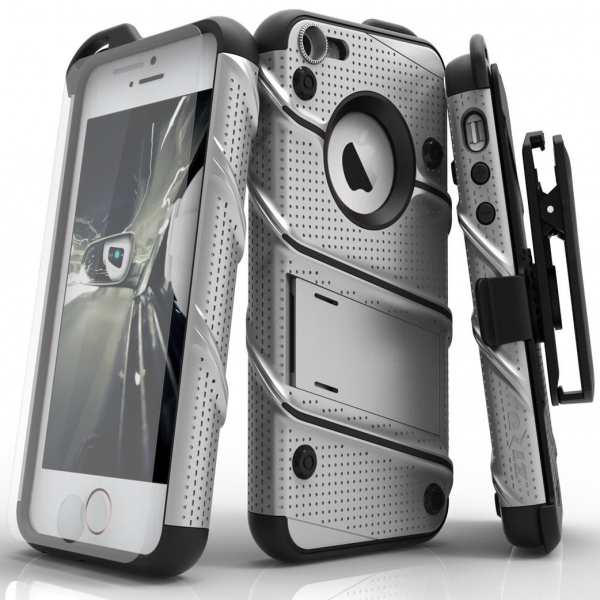 Zizo iPhone 5S / SE / 5C Bolt Serisi Klf (Mil-STD-810G)-Gray Black