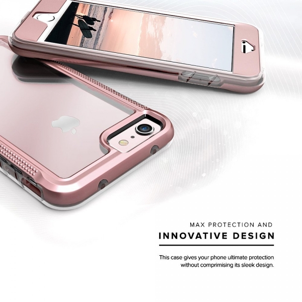 Zizo iPhone SE ION Serisi effaf Klf (Mil-STD-810G)-Rose Gold