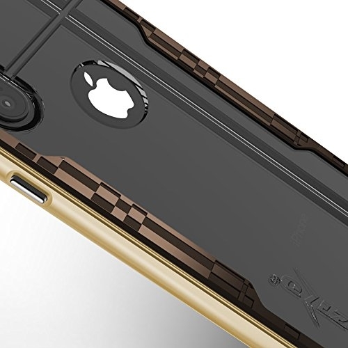 Zizo Apple iPhone XS Shock 2.0 Seri Bumper Klf (MIL-STD-810G)-Gold Brown