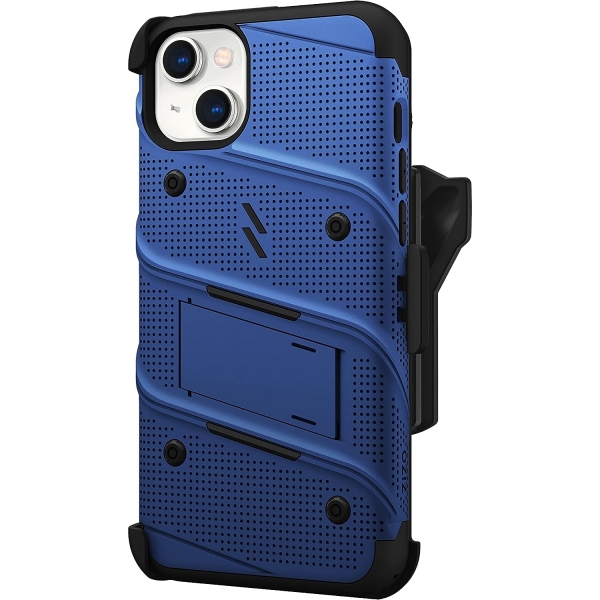Zizo Bolt Serisi Apple iPhone 14 Plus Klf (MIL-STD-810G)-Blue Black