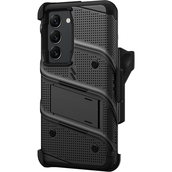 Zizo Bolt Serisi Samsung Galaxy S23 Kılıf (MIL-STD-810G)-Black Black