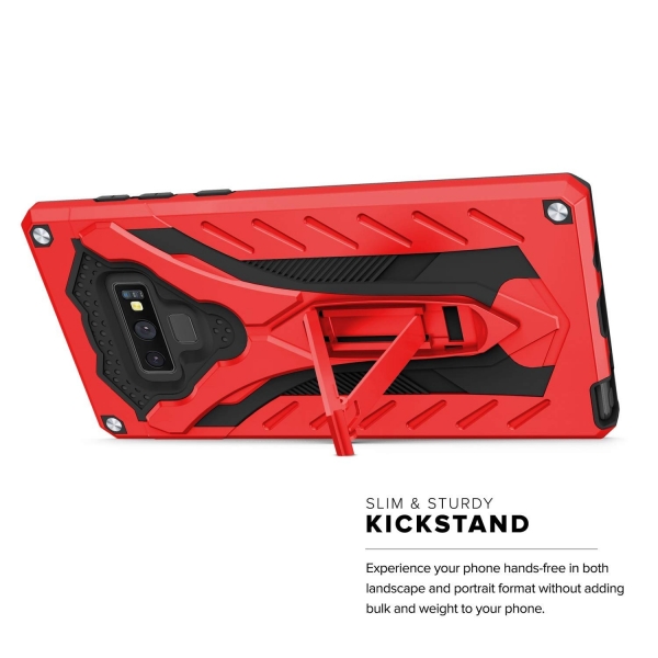 Zizo Galaxy Note 9 Static Serisi Klf (MIL-STD-810G)-Red