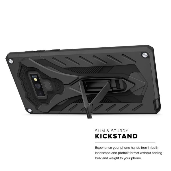 Zizo Galaxy Note 9 Static Serisi Klf (MIL-STD-810G)-Black