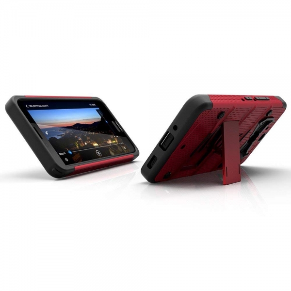 Zizo HTC BOLT Bolt Seri Klf (MIL-STD-810G)-Red Black