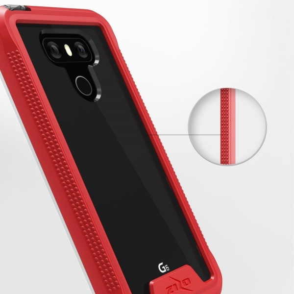Zizo LG G6 ION Serisi Klf (MIL-STD-810G)-Red