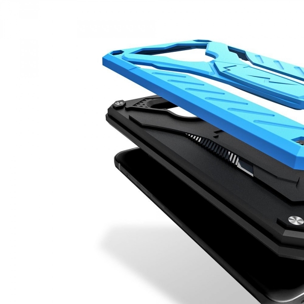 Zizo LG G6 Static Serisi Klf (MIL-STD-810G)-Blue-Black