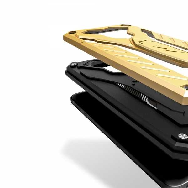 Zizo LG G6 Static Serisi Klf (MIL-STD-810G)-Gold-Black