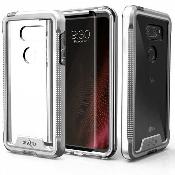 Zizo LG V30 ION Serisi effaf Klf (MIL-STD-810G)-Silver