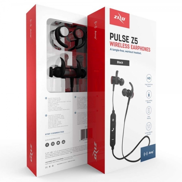 Zizo Pulse Z5 Bluetooth Kulak i Kulaklk-Black