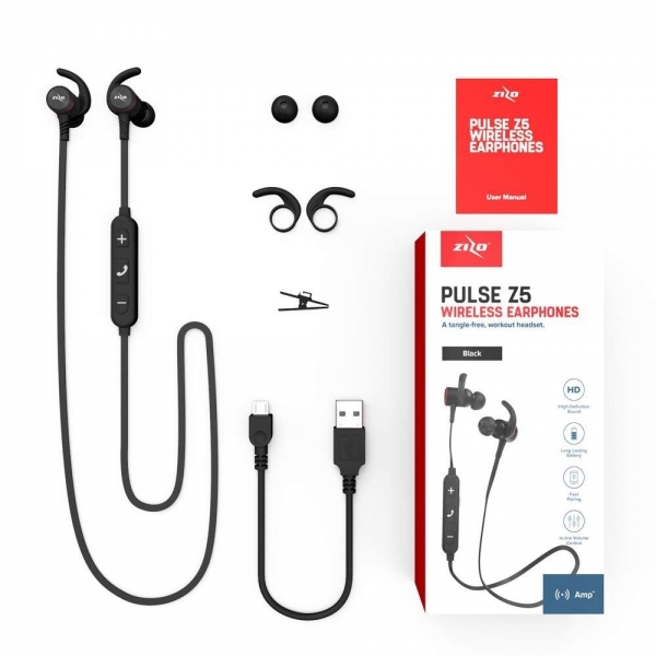 Zizo Pulse Z5 Bluetooth Kulak i Kulaklk-Black