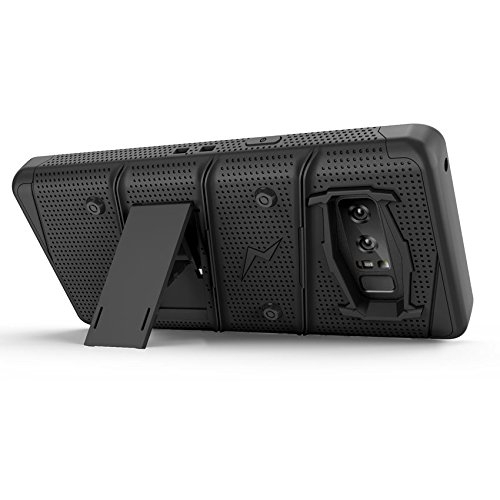 Zizo Samsung Galaxy Note 8 Bolt Serisi Kickstand Klf (MIL-STD-810G)-Black