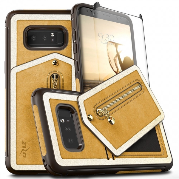 Zizo Samsung Galaxy Note 8 Nebula Kartlkl Klf- Light Brown