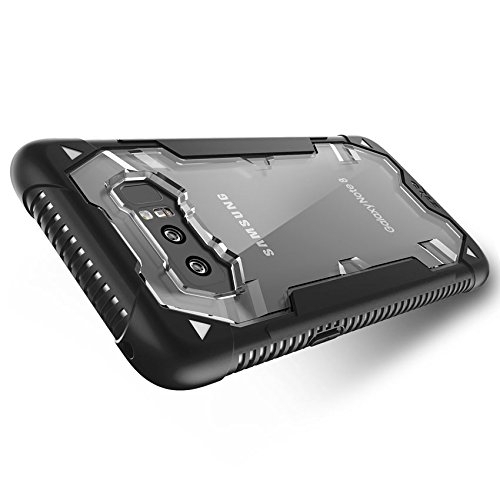 Zizo Samsung Galaxy Note 8 Proton Klf (MIL-STD-810G)-Black Clear
