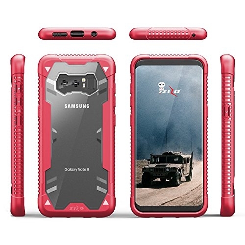 Zizo Samsung Galaxy Note 8 Proton Klf (MIL-STD-810G)-Red