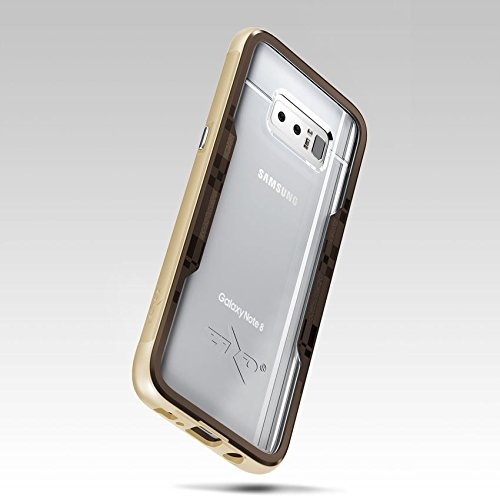 Zizo Samsung Galaxy Note 8 Shock 2.0 Serisi Bumper Klf (MIL-STD-810G)-Gold Brown