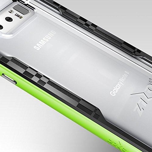 Zizo Samsung Galaxy Note 8 Shock 2.0 Serisi Bumper Klf (MIL-STD-810G)-Neon Green Black