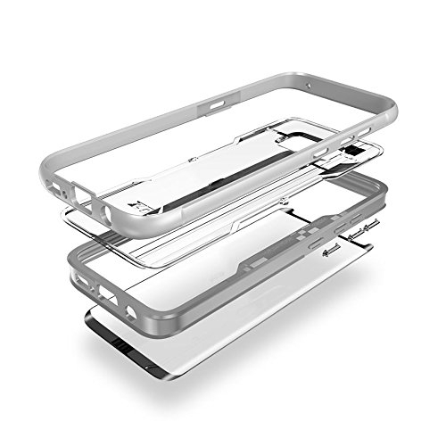 Zizo Samsung Galaxy Note 8 Shock 2.0 Serisi Bumper Klf (MIL-STD-810G)-Silver Gray