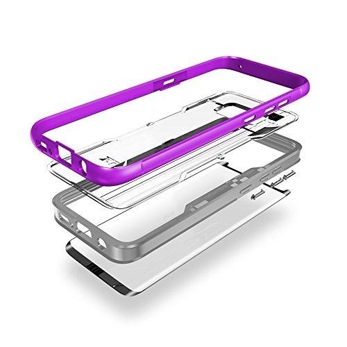Zizo Samsung Galaxy Note 8 Shock 2.0 Serisi Bumper Klf (MIL-STD-810G)-Purple Gray