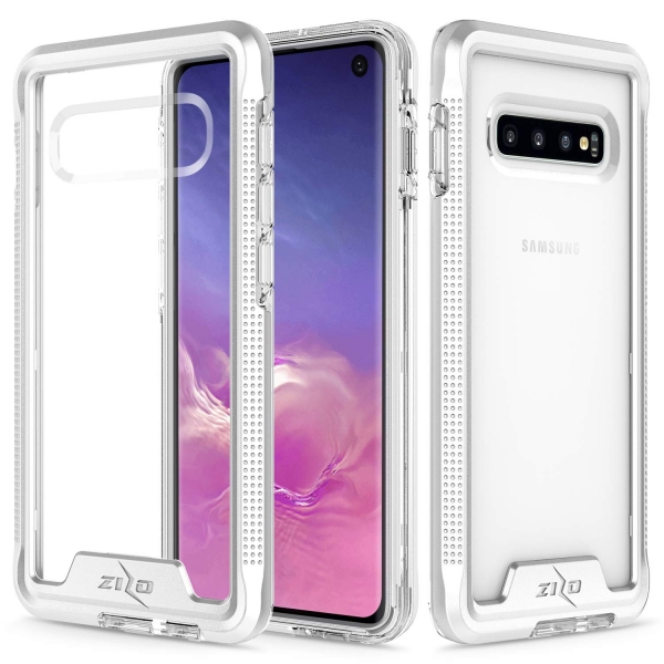 Zizo Samsung Galaxy S10 Ion Serisi Klf (MIL-STD-810G)-Silver