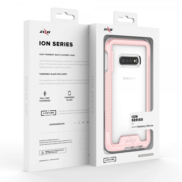 Zizo Samsung Galaxy S10e ION Serisi Klf (MIL-STD-810G)-Pink