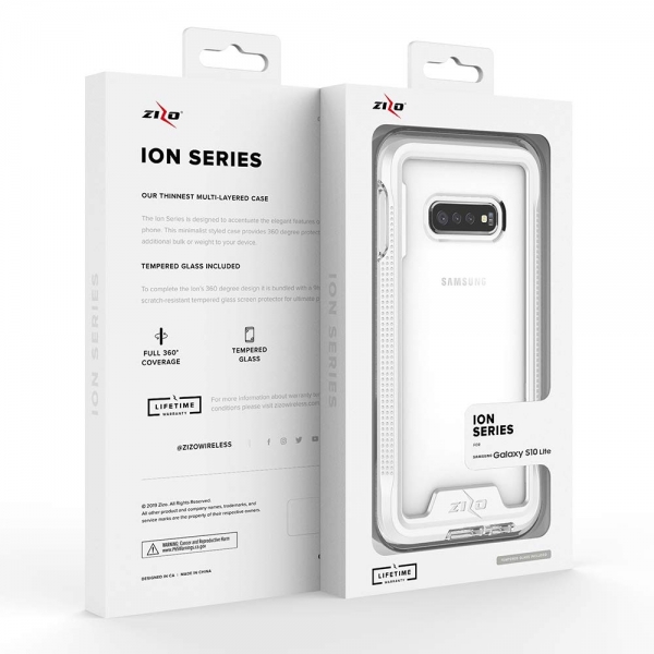 Zizo Samsung Galaxy S10e ION Serisi Klf (MIL-STD-810G)-Silver
