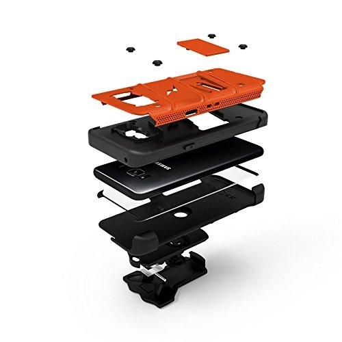 Zizo Samsung Galaxy S8 Plus Bolt Serisi Klf-Orange Black