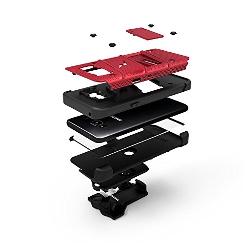 Zizo Samsung Galaxy S8 Plus Bolt Serisi Klf-Red Black