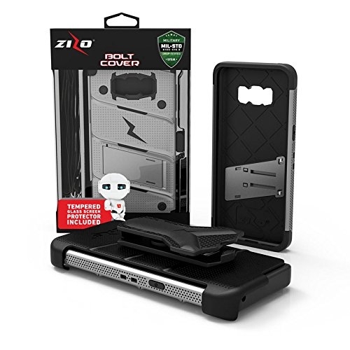 Zizo Samsung Galaxy S8 Plus Bolt Serisi Klf-Gray Black