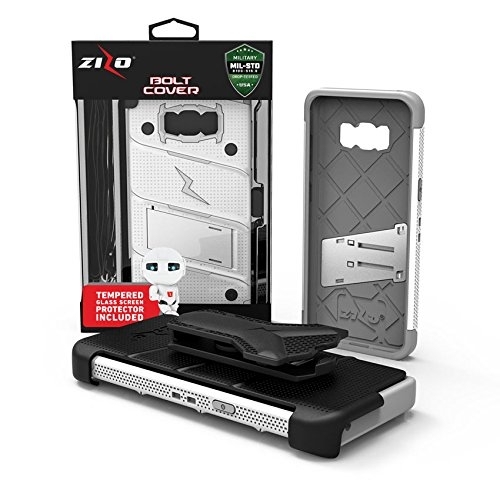 Zizo Samsung Galaxy S8 Plus Bolt Serisi Klf-White Gray