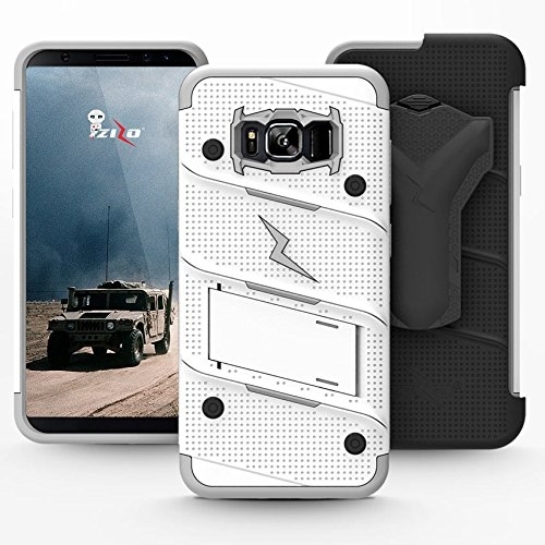 Zizo Samsung Galaxy S8 Plus Bolt Serisi Klf-White Gray