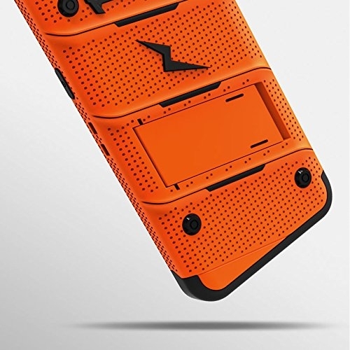 Zizo Samsung Galaxy S8 Plus Bolt Serisi Klf-Orange Black