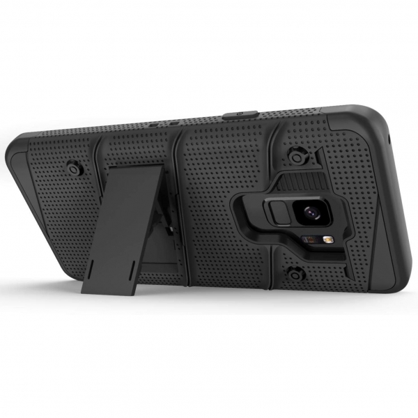 Zizo Samsung Galaxy S9 Bolt Seri Klf (MIL-STD-810G)- Black-Black