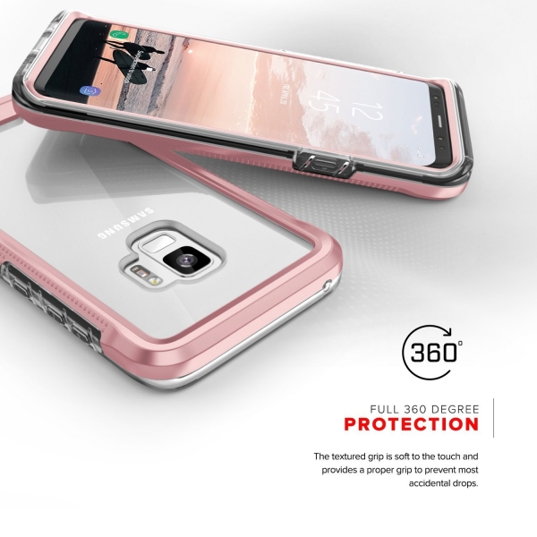 Zizo Samsung Galaxy S9 ION Klf (MIL-STD-810G)-Rose Gold Clear