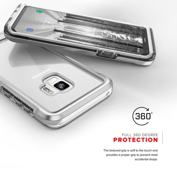 Zizo Samsung Galaxy S9 ION Klf (MIL-STD-810G)-Silver Clear