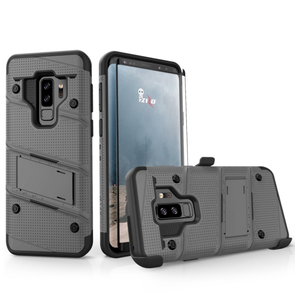 Zizo Samsung Galaxy S9 Plus Bolt Seri Klf (MIL-STD-810G)-Gun Metal Gray