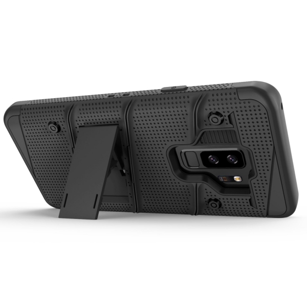 Zizo Samsung Galaxy S9 Plus Bolt Seri Klf (MIL-STD-810G)-Black Black