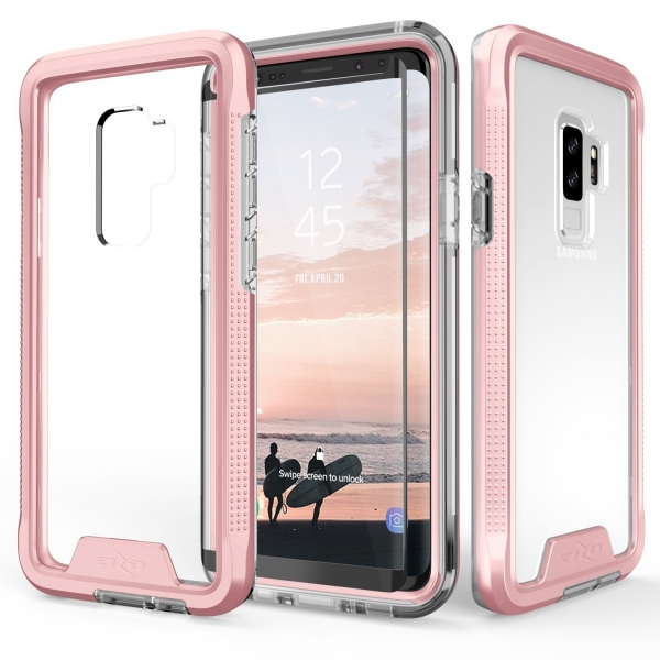 Zizo Samsung Galaxy S9 Plus ION K�l�f (MIL-STD-810G)- Rose Gold Clear