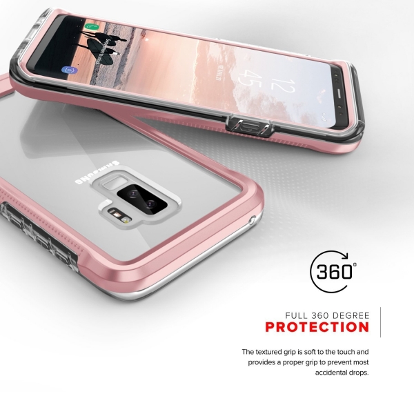 Zizo Samsung Galaxy S9 Plus ION Klf (MIL-STD-810G)- Rose Gold Clear