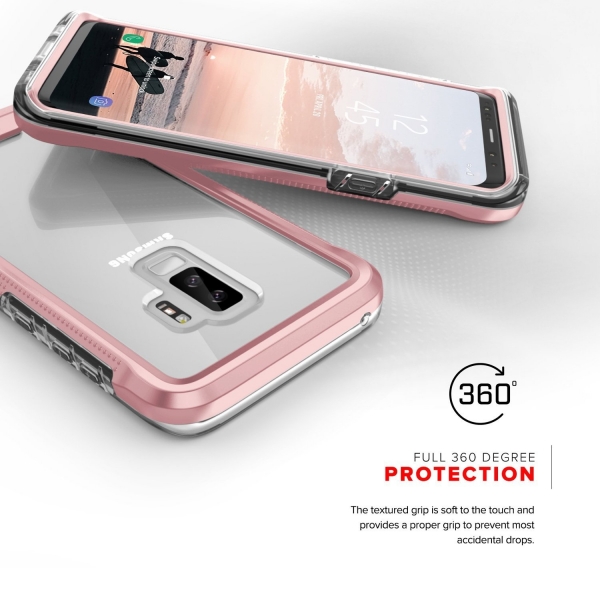 Zizo Samsung Galaxy S9 Plus ION K�l�f (MIL-STD-810G)- Rose Gold Clear
