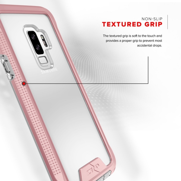 Zizo Samsung Galaxy S9 Plus ION K�l�f (MIL-STD-810G)- Rose Gold Clear
