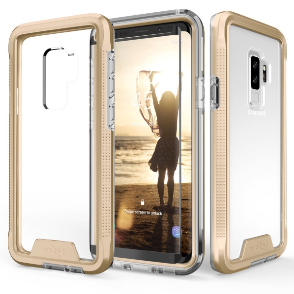 Zizo Samsung Galaxy S9 Plus ION K�l�f (MIL-STD-810G)- Gold Clear