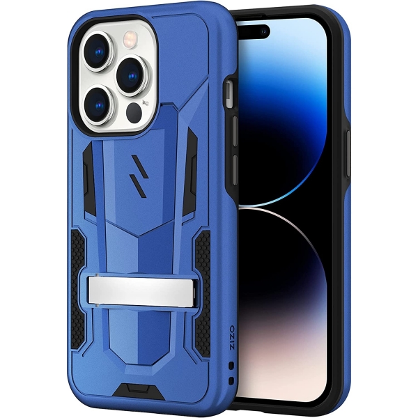 Zizo iPhone 14 Pro Transform Serisi Kickstand Klf (MIL-STD 810G)-Blue/Black