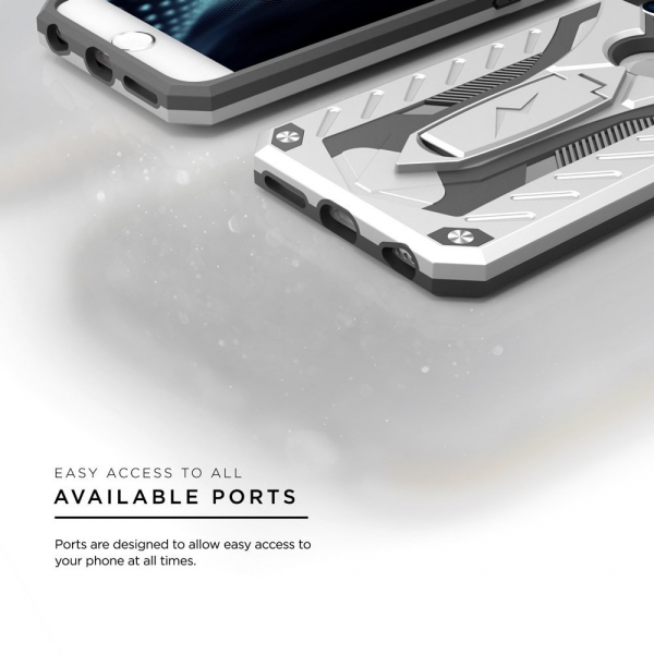 Zizo iPhone 7 Static Series Klf (MIL-STD-810G)-Silver