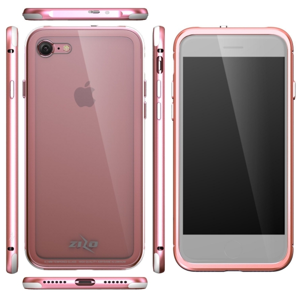 Zizo iPhone 8 Plus ATOM Seri Klf (MIL-STD-810G)-Rose Gold
