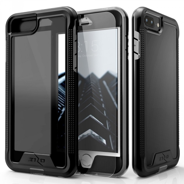 Zizo iPhone 8 Plus ION Seri Klf (MIL-STD-810G)-Black-Smoke