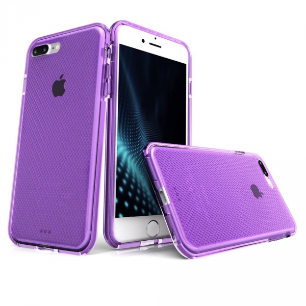 Zizo iPhone 8 Plus Pulse Seri Klf-Purple-Silver  